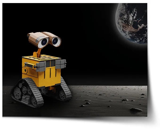 Sablio Plagát Wall-E robot Měsíc - 120x80 cm