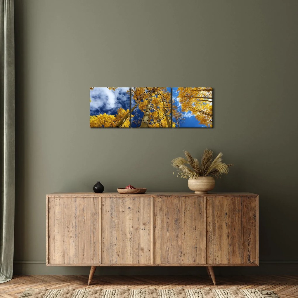 Obraz - Aspen (s hodinami) (90x30 cm)