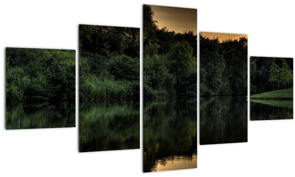 Obraz jazera pri lese (125x70 cm), 40 ďalších rozmerov