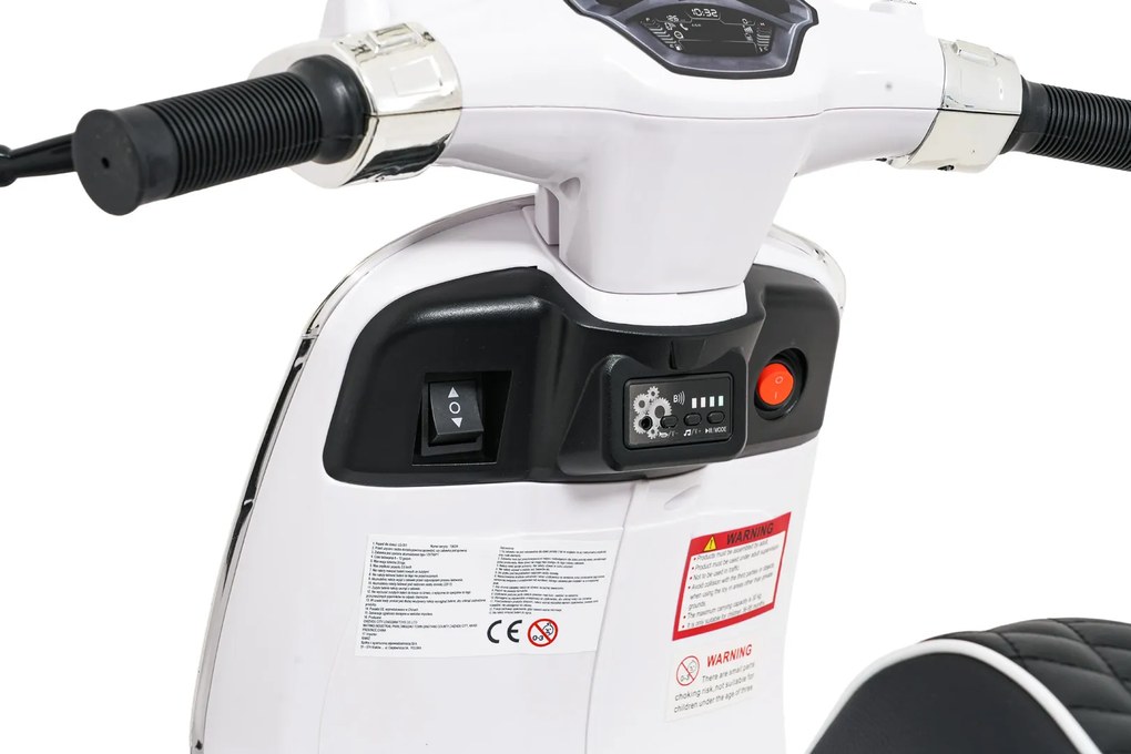 Ramiz Vespa Scooter ROMA Biela Detský motocykel