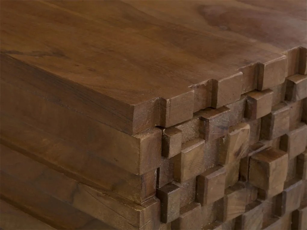 furniture-nabytek.cz - Masívna komoda Abadi z akáciového a mangového dreva, lakovaná, hnedá