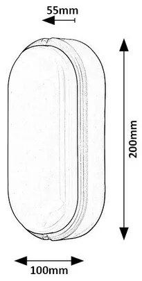 Rabalux 7408 vonkajšie nástenné/stropné svietidlo Hort, biela