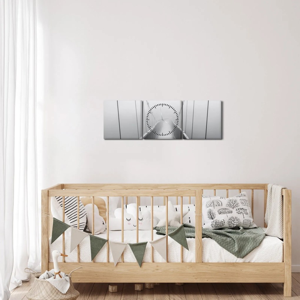 Obraz - Most do neznáma (s hodinami) (90x30 cm)