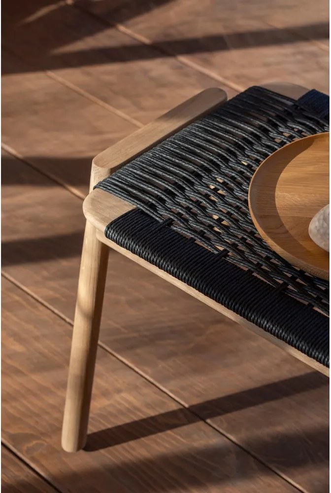 Čierna/v prírodnej farbe lavica Klupa – Gazzda