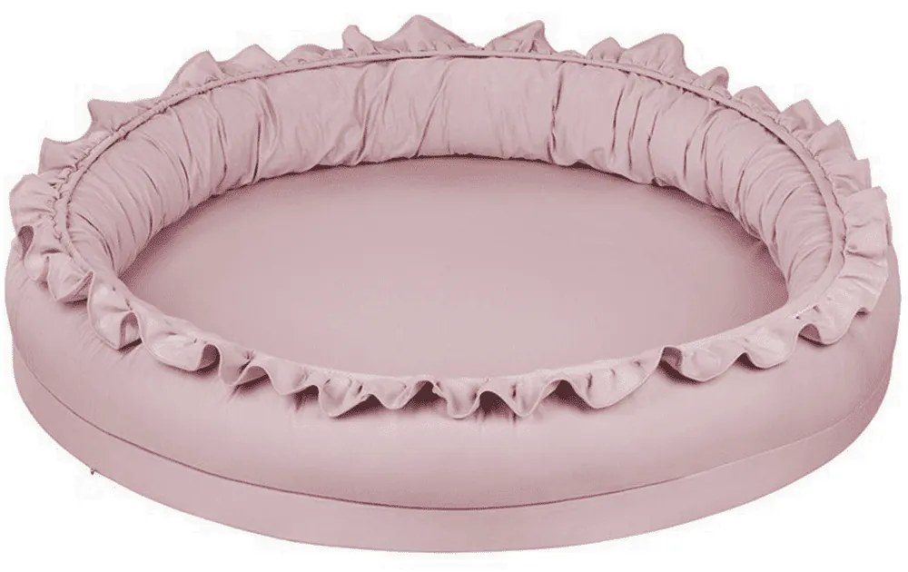 Hniezdo pre deti s volánom sýto ružová