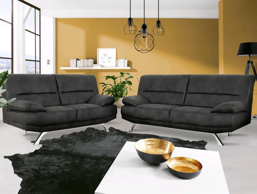 Sedacia súprava Bruno 3-2, čierna látka