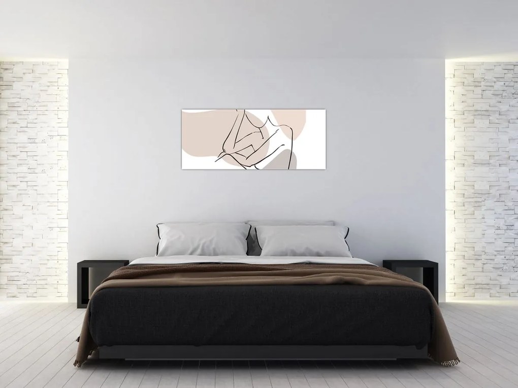 Obraz - Woman body line art N⁰1 (120x50 cm)