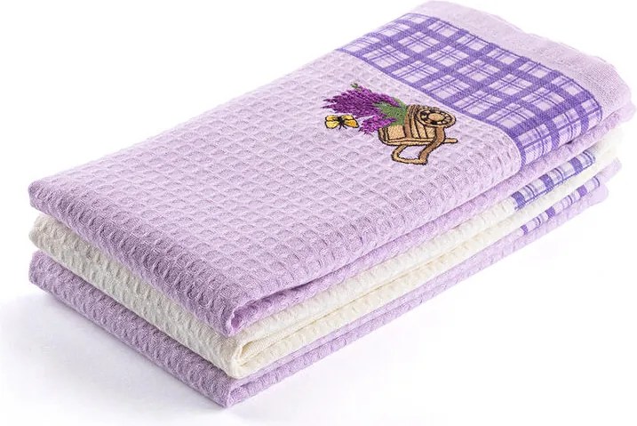 Sada vaflových utierok LEVANDUĽA 3 ks