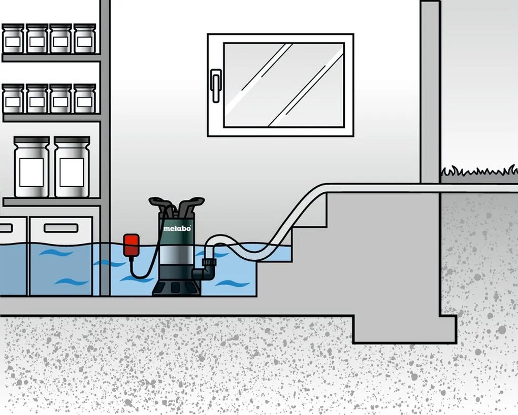 Metabo PS 15000 S Ponorné čerpadlo na znečistenú vodu (850 W/15000 l/h) 0251500000