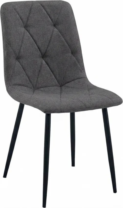 Tmavosivá stolička LIBRA STONE GREY s čiernymi nohami