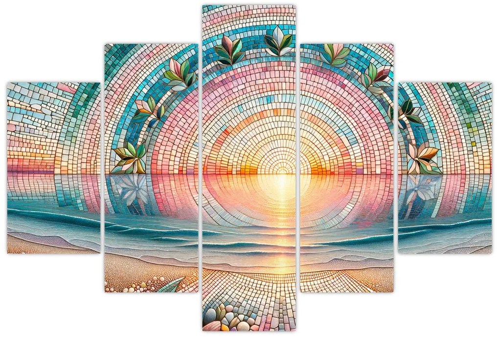 Obraz – Mozaika zapadajúceho slnka (150x105 cm)