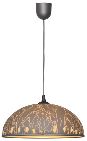 Luster na lanku CIRCLE 1xE27/15W/230V šedá