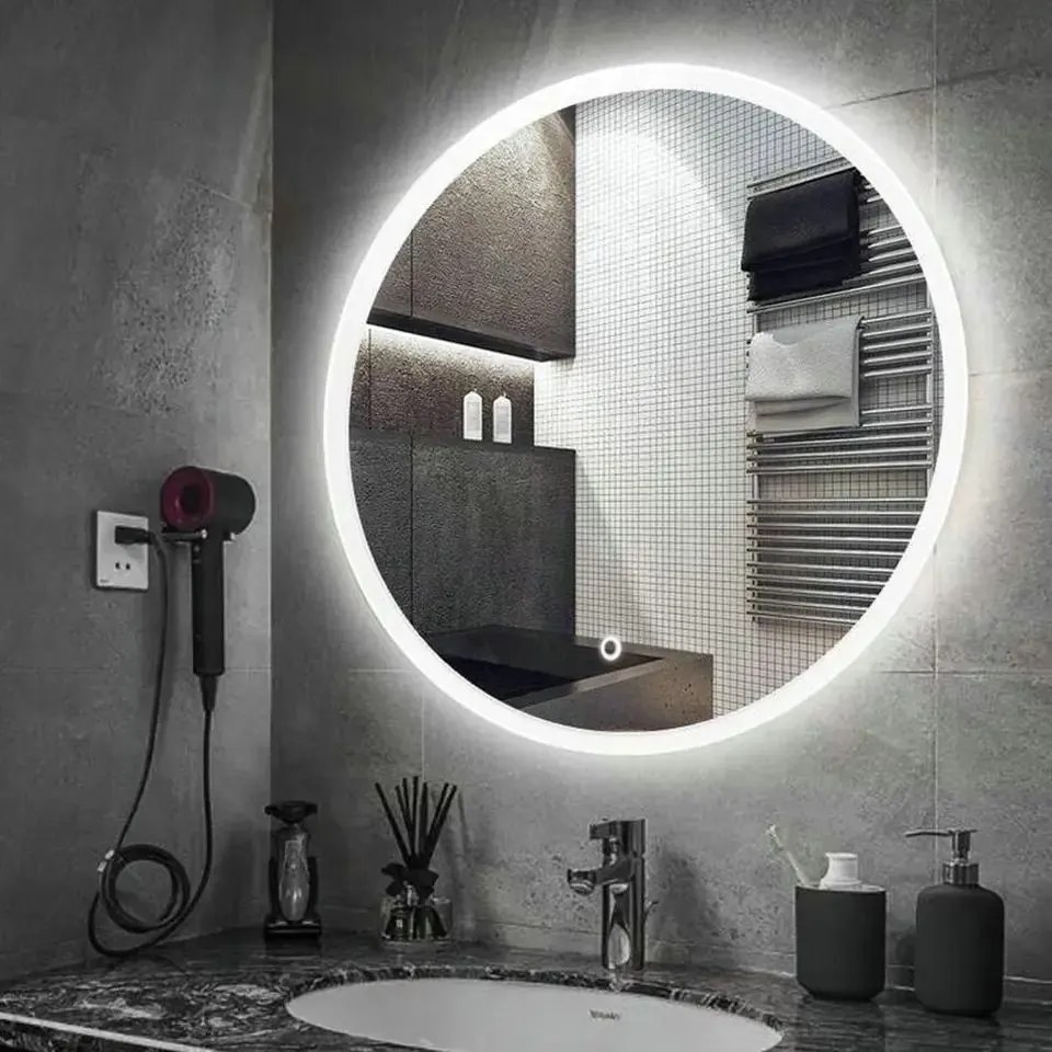 Okrúhle dotykové zrkadlo s LED osvetlením Simple 90 cm