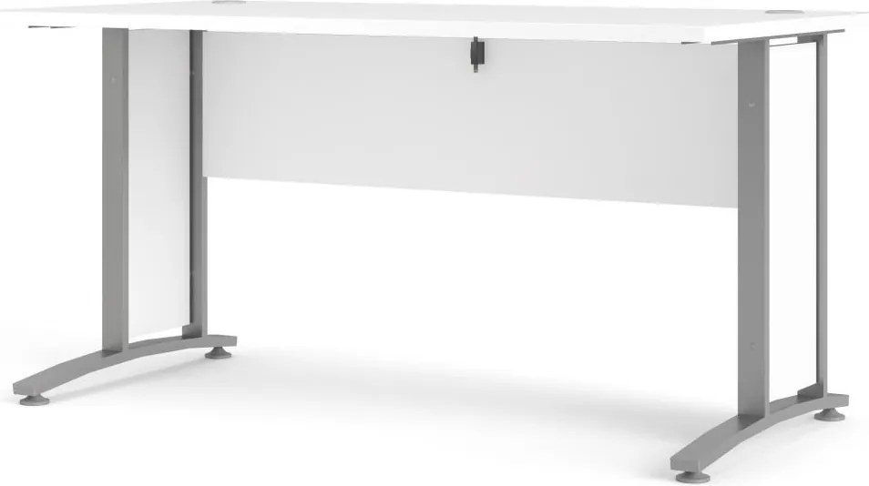 Písací stôl Officer 80400/71 150 cm biely/strieborno-šedý