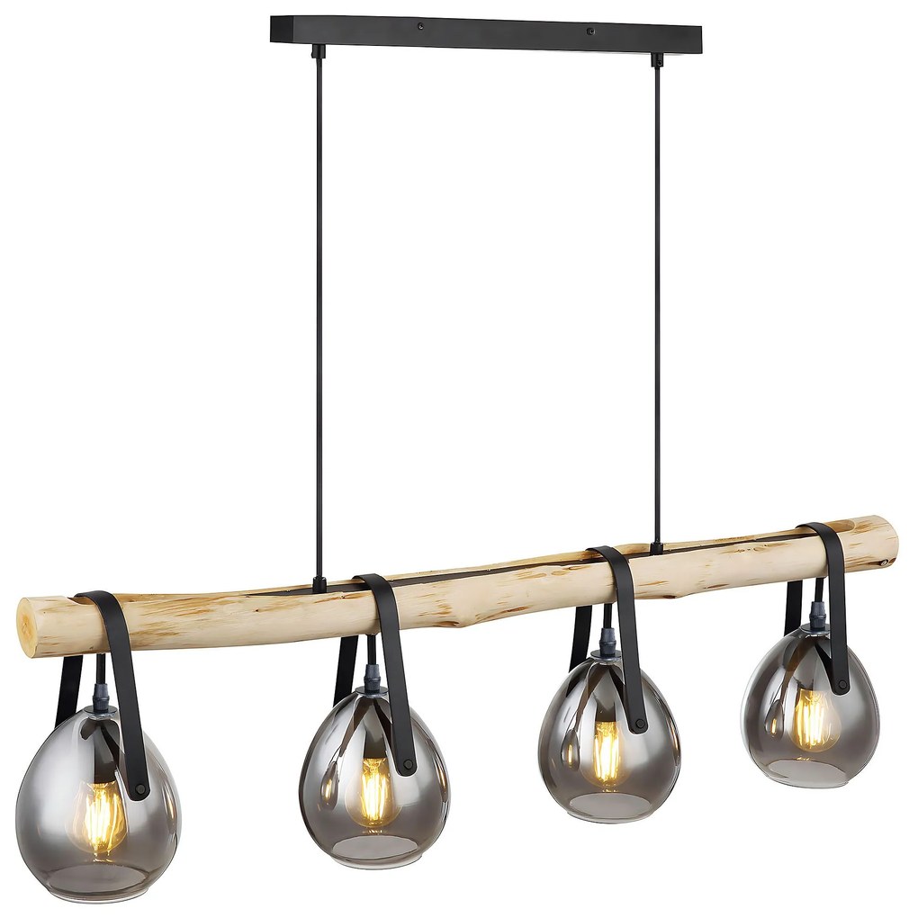 Toolight Toolight, stropné svietidlo 80cm, 4xE27, APP1775-4CP, hnedá-čierna, OSW-09665