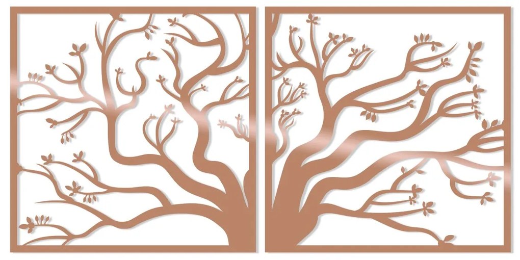 Nástenná dekorácia Strom II zlatá