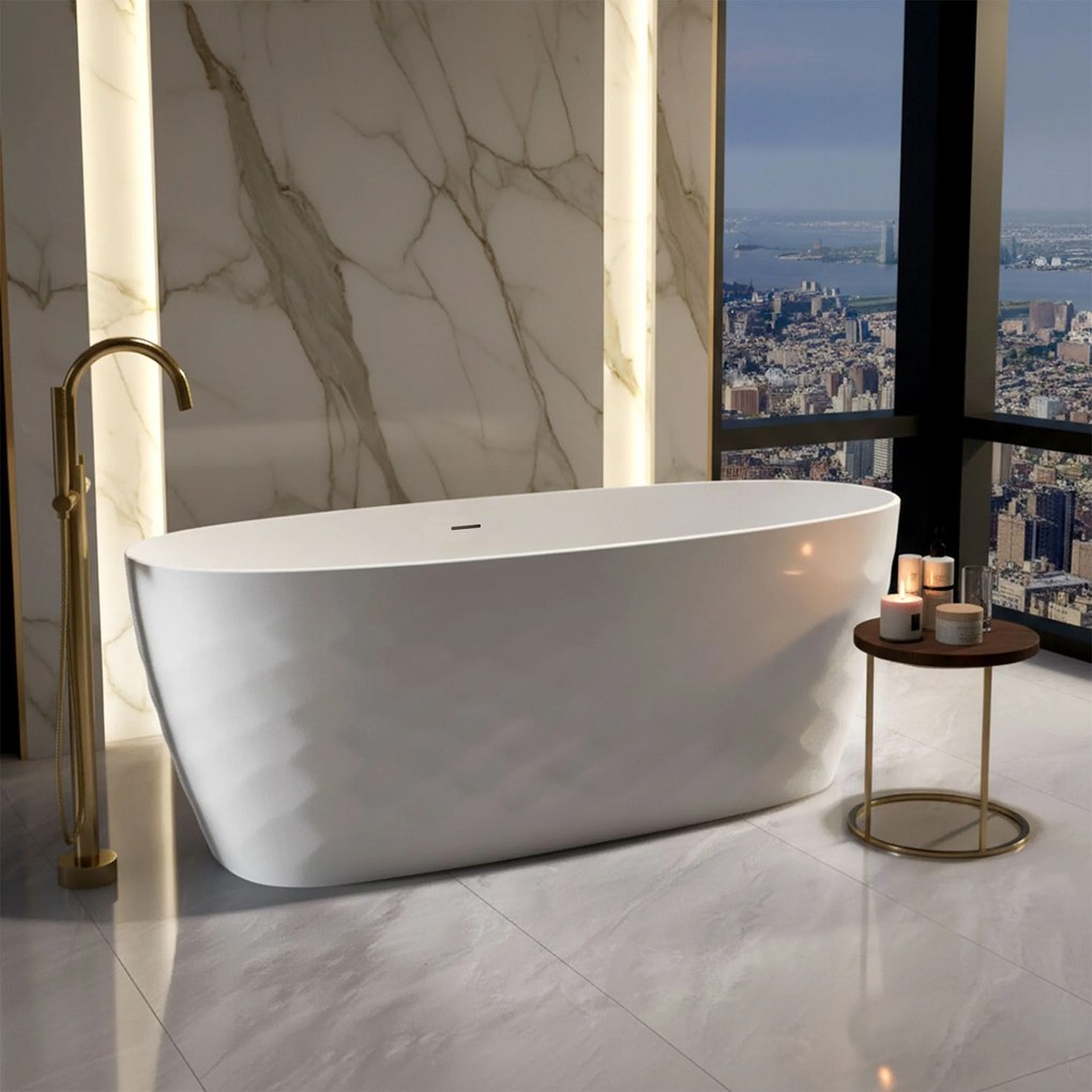 Rea Gaja, akrylátová voľne stojaca 1700x815x595 mm, biela, REA-W0125