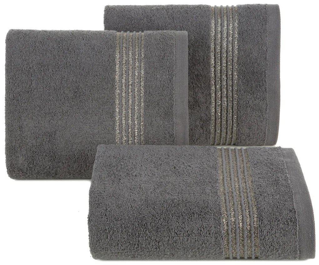 BAVLNENÝ UTERÁK LILA 30X50 CM SIVÁ