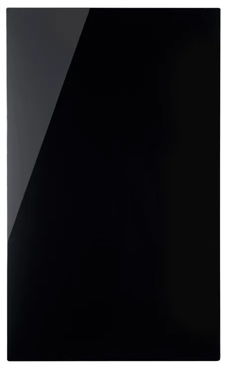 Sklenená magnetická tabuľa na stenu, 780 x 480 mm, čierna