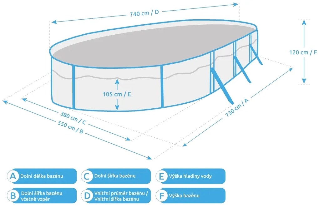Marimex | Bazén Marimex Orlando Premium DL 3,66x7,32x1,22 m s pieskovou filtráciou a príslušenstvom | 19900129
