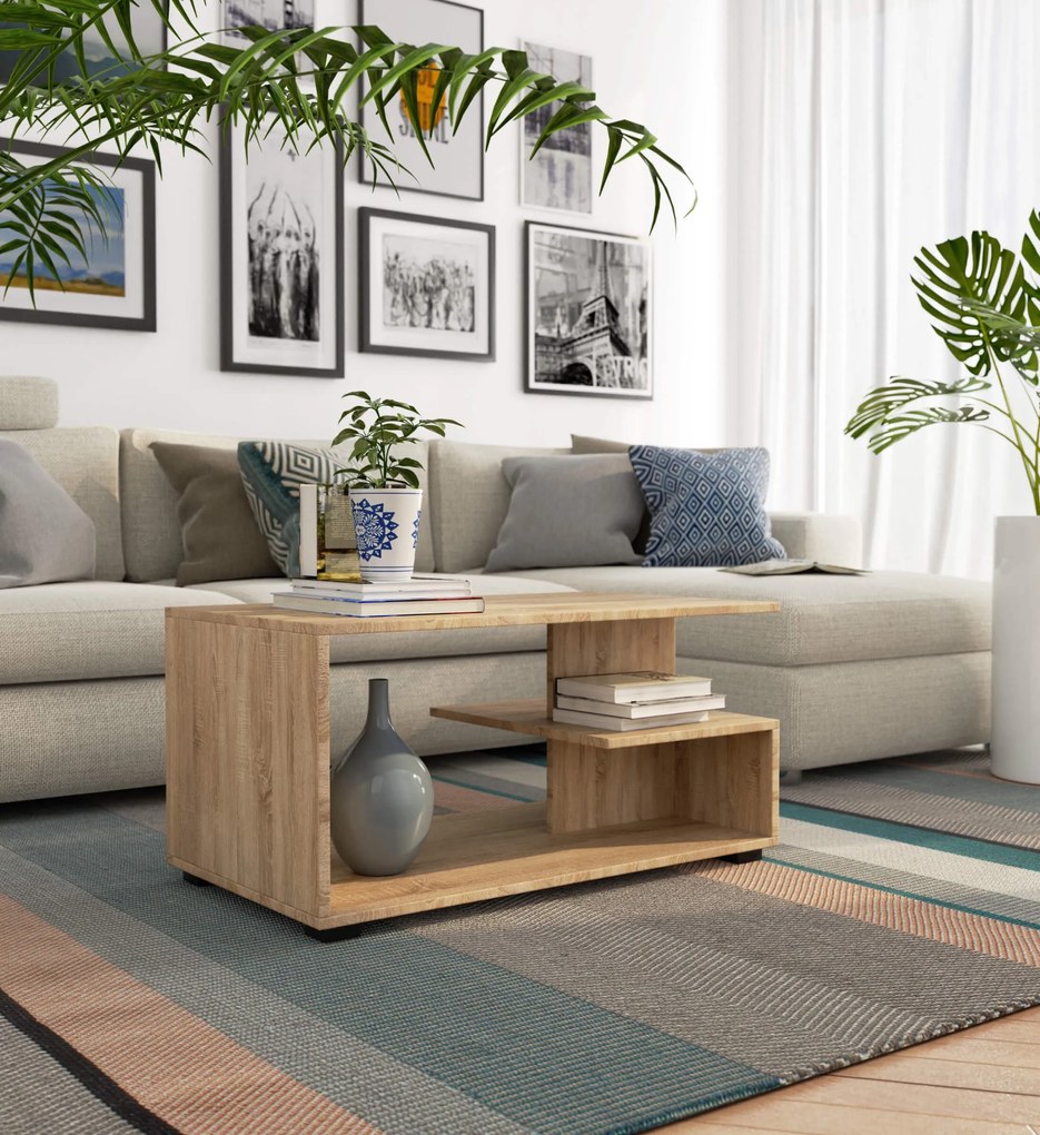 Konferenčný stolík Palak (dub sonoma). Akcia -16%. Vlastná spoľahlivá doprava až k Vám domov. 1068641