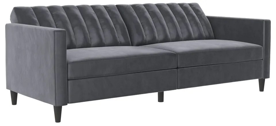 Sivá zamatová pohovka 207 cm Celine – Støraa