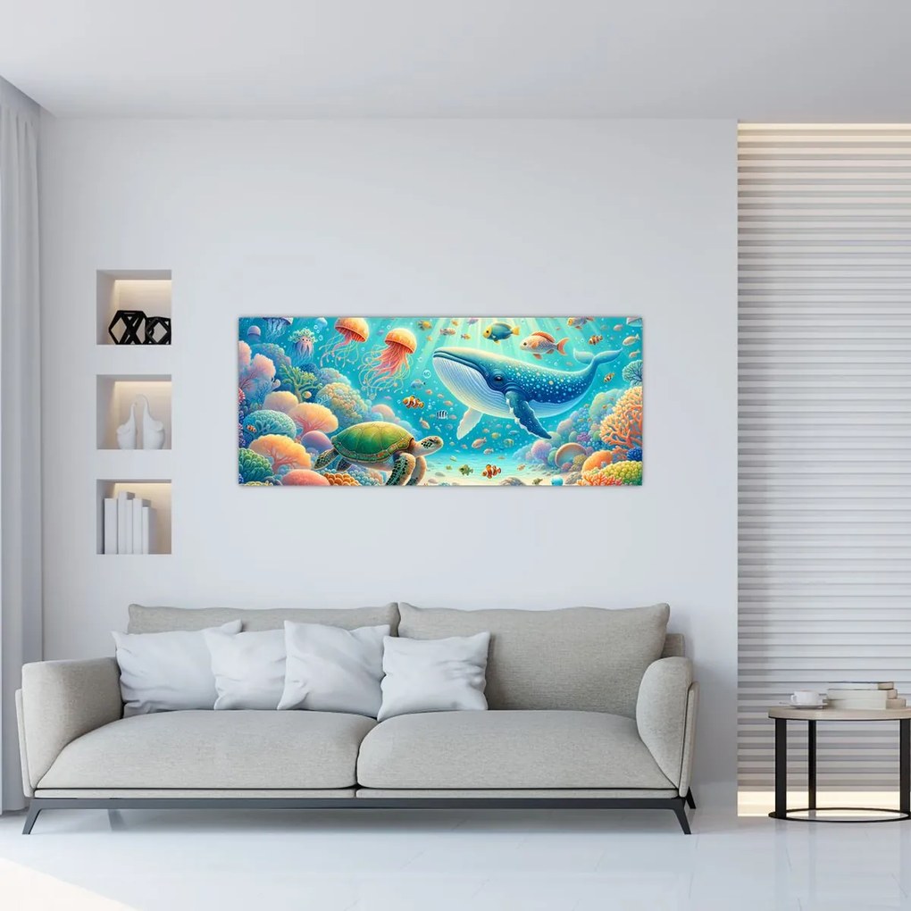Obraz - Svet pod hladinou (120x50 cm)