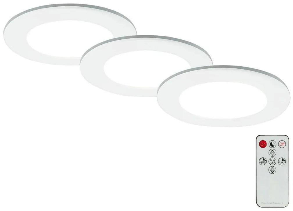 Briloner - SADA 3x LED Kúpeľňové podhľadové svietidlo LED/4,8W/230V IP44 + DO