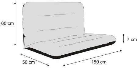 Vankúš na hojdačku ANIA 150 cm károvaný, modrý
