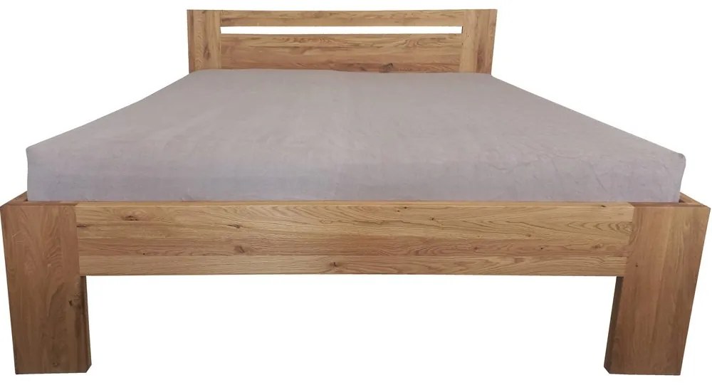 Oak´s Dubová postel Grandioso 4 cm masiv rustik - 200x200 cm