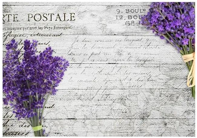 Samolepiaca fototapeta - Lavender postcard Veľkosť: 147x105, Verzia: Samolepiaca