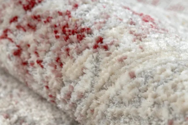 Koberec / behúň DISTIN 0828A ružový / púdrový / biely