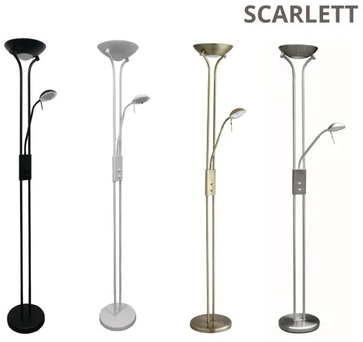 Brilagi - Stmievateľná stojacia lampa SCARLETT 1xR7s/230W/230V+1xG9/40W matný chróm