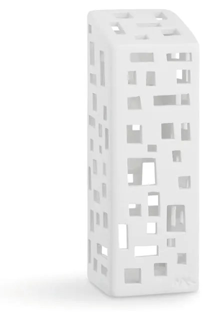 Biely keramický svietnik Kähler Design Urbania Lighthouse High Building
