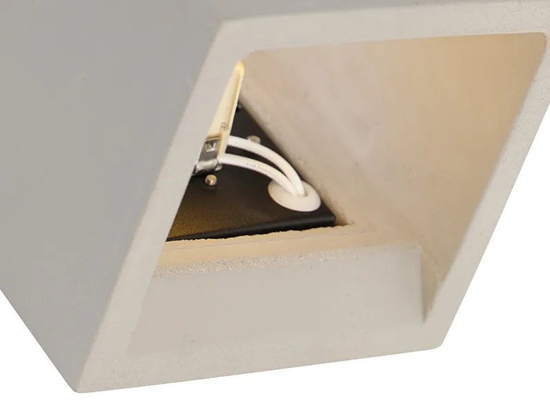 Priemyselná nástenná lampa betónová - Box