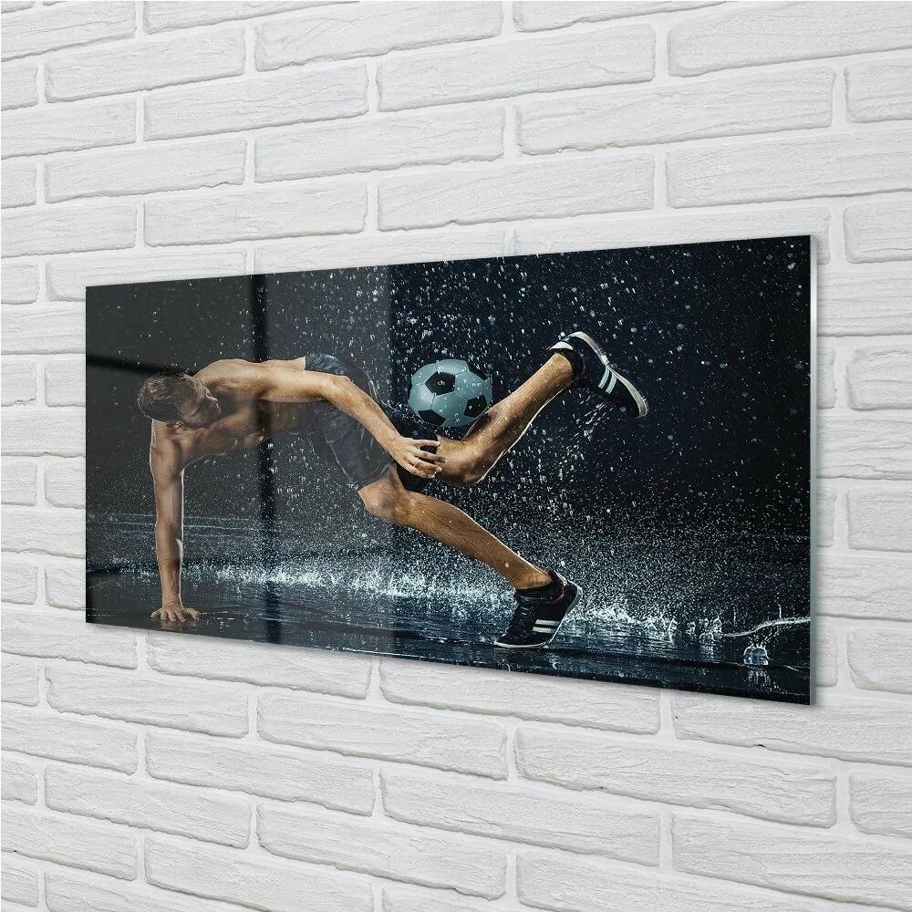 Obraz na skle Lopta Rain Man 120x60 cm
