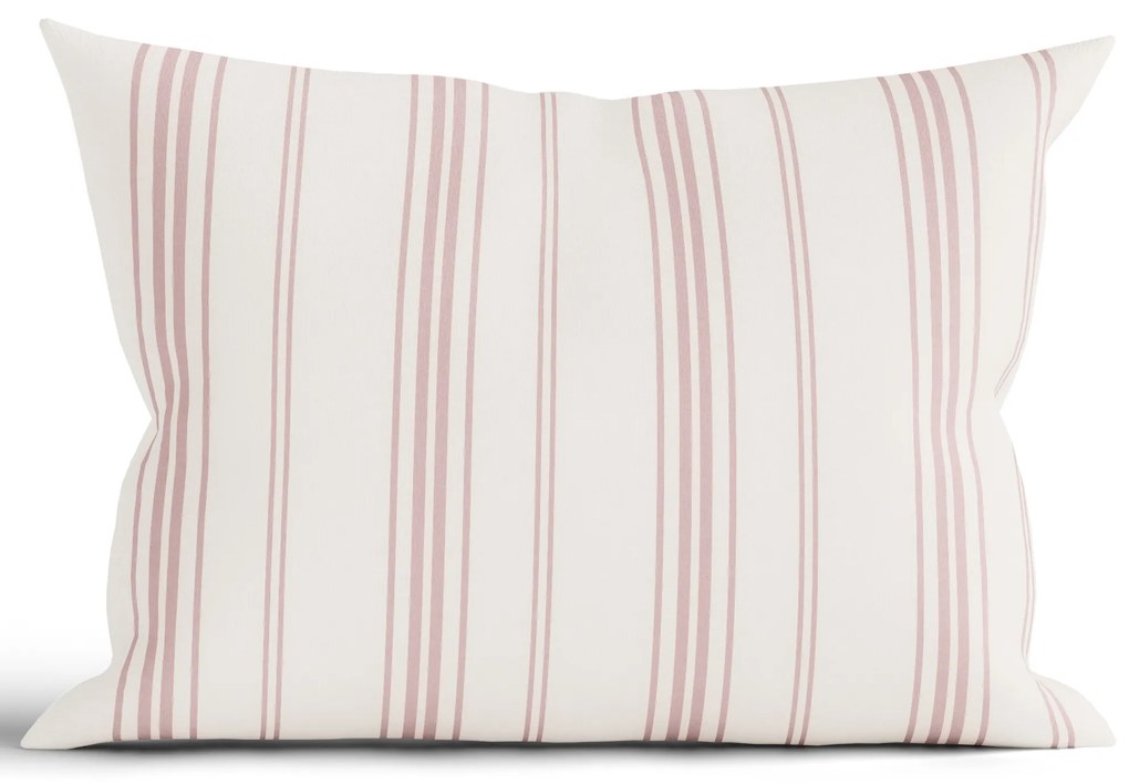 Bavlnená obliečka na vankúš Natural 40 × 60 cm - Prúžky červené