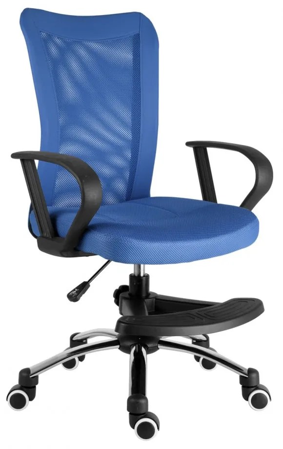 Detská stolička s podnožou BUCK –⁠ látka, viac farieb Svetlo modrá