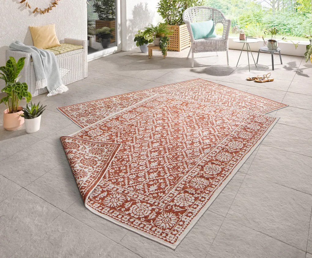 NORTHRUGS - Hanse Home koberce Kusový koberec Twin-Wendeteppiche 103114 terra creme – na von aj na doma - 80x150 cm