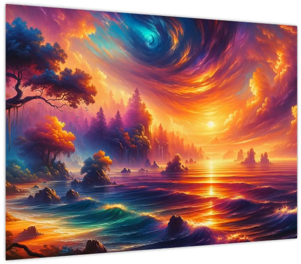 Sklenený obraz - Magický svet (70x50 cm)