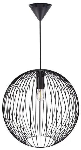 Nordlux - Luster na lanku BERONI 1xE27/60W/230V čierna