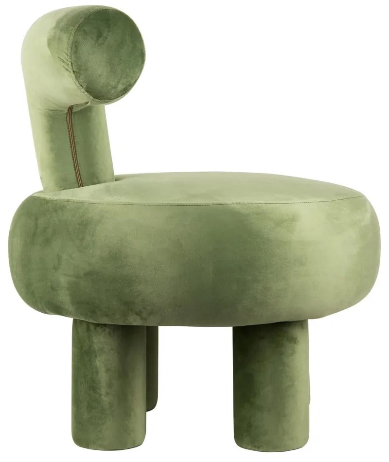 Svetlozelené zamatové kreslo Abrazo – Leitmotiv