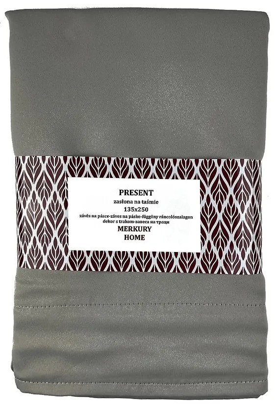 Záves Present na páske 135x250 svetlo šedá Merkury Home