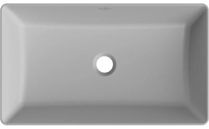 Mexen Nadia, umývadlo na dosku 60 x 35 cm, svetlá šedá matná, 21616061