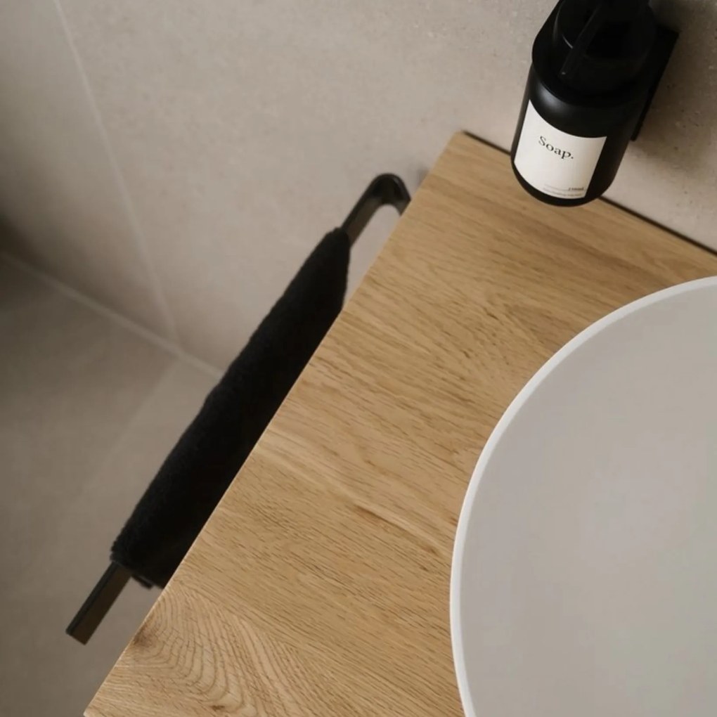 Cerano Donatello, samolepiaci držiak na uteráky, čierna matná, CER-CER-428956
