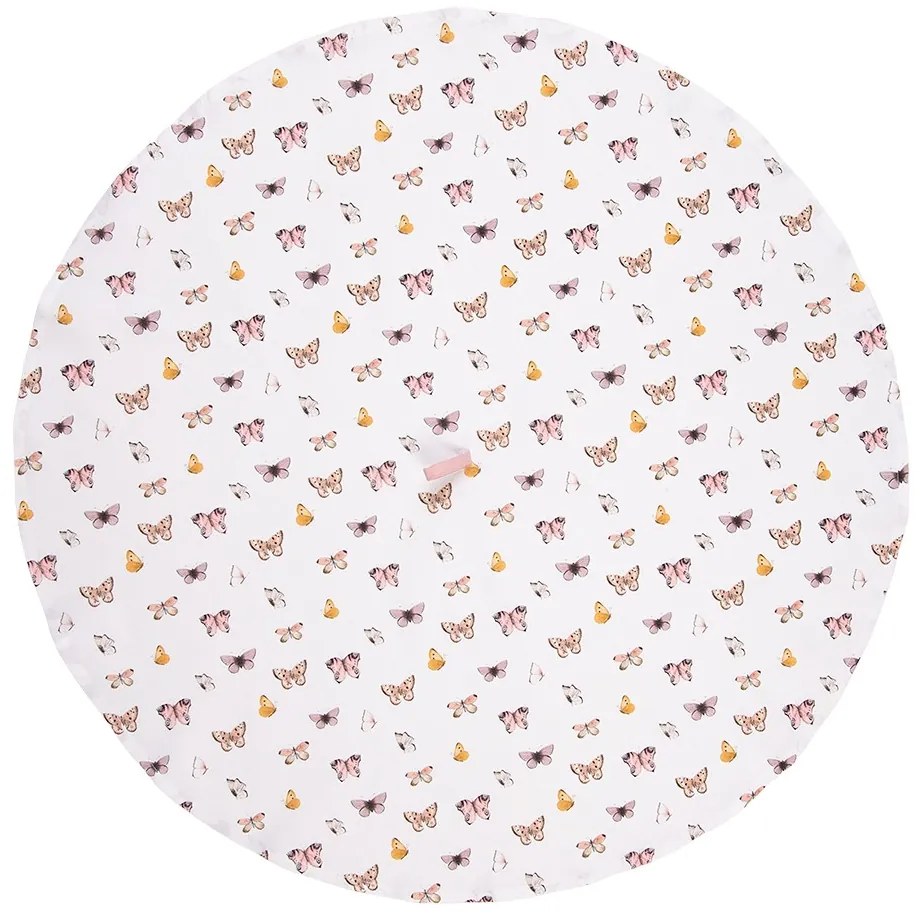 Balvnená okrúhla utierka s motýlikmi Butterfly Paradise - Ø 80 cm