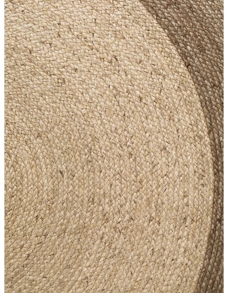 Obojstranný/ručne tkaný jutový okrúhly koberec sivobéžový ø 200 cm Jutta Greige – Hanse Home