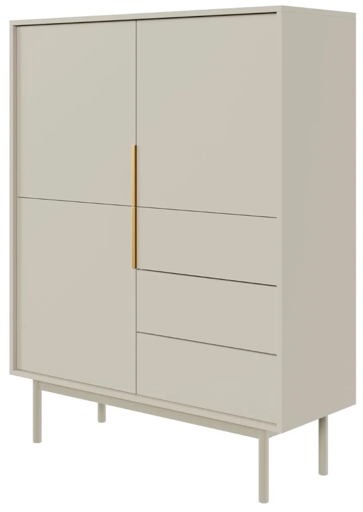 Vysoká komoda Viva 104 cm kašmírová
