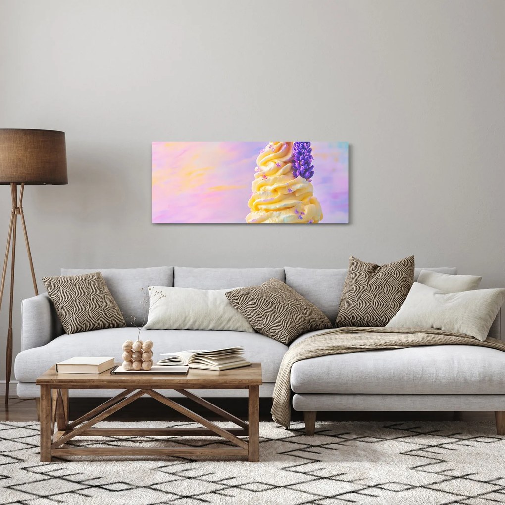 Obraz - Zmrzlina s levanduľou (120x50 cm)