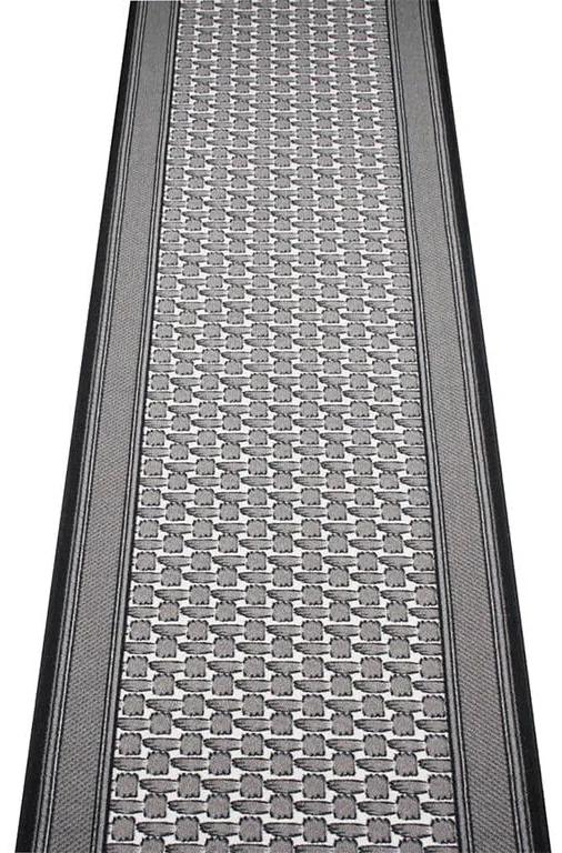 Kusový koberec GRENOBLE strieborná 67 x 250 cm